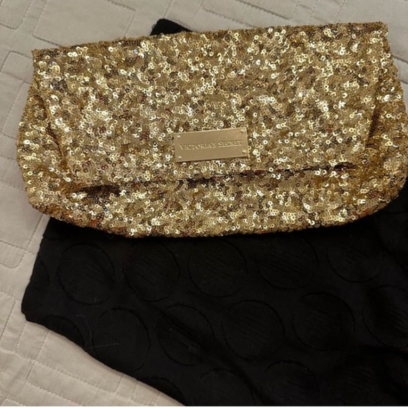 Victoria\'s Secret Sparkling Gold Clutch